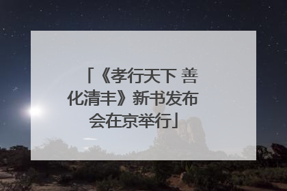 《孝行天下 善化清丰》新书发布会在京举行