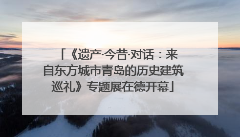 《遗产·今昔·对话：来自东方城市青岛的历史建筑巡礼》专题展在德开幕