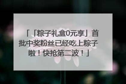 「粽子礼盒0元享」首批中奖粉丝已经吃上粽子啦！快抢第二波！