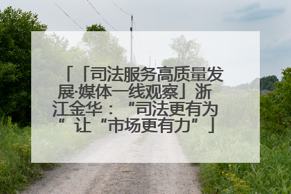 「司法服务高质量发展·媒体一线观察」浙江金华：“司法更有为”让“市场更有力”