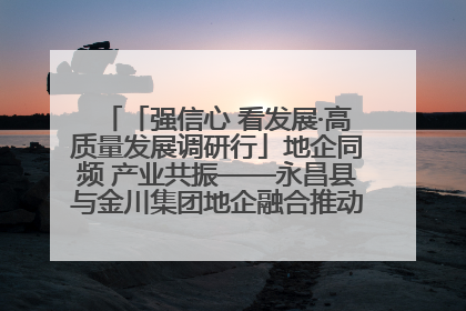 「强信心 看发展·高质量发展调研行」地企同频 产业共振——永昌县与金川集团地企融合推动重大项目建设