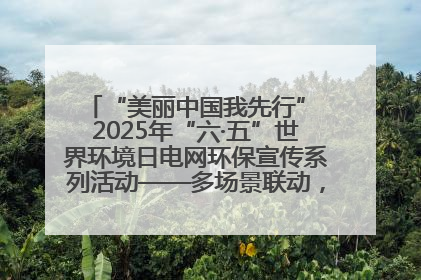 “美丽中国我先行” 2025年“六·五”世界环境日电网环保宣传系列活动——多场景联动，共筑生态发展新图景