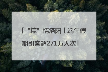 “粽”情洛阳丨端午假期引客超271万人次