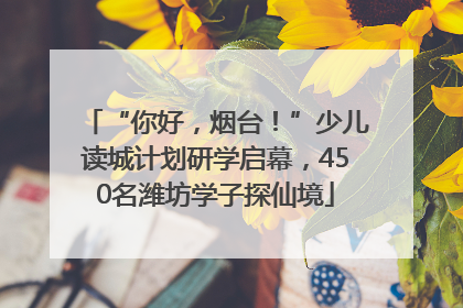 “你好，烟台！”少儿读城计划研学启幕，450名潍坊学子探仙境