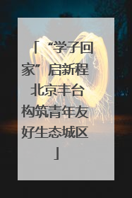 “学子回家”启新程 北京丰台构筑青年友好生态城区