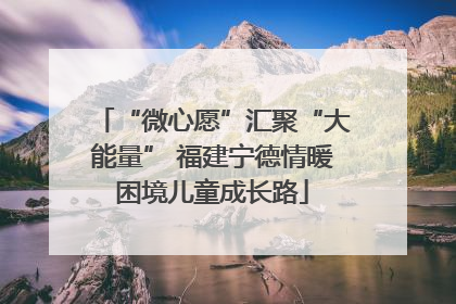 “微心愿”汇聚“大能量” 福建宁德情暖困境儿童成长路