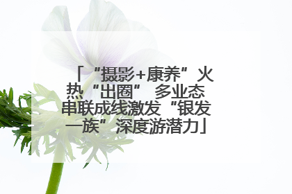 “摄影+康养”火热“出圈” 多业态串联成线激发“银发一族”深度游潜力
