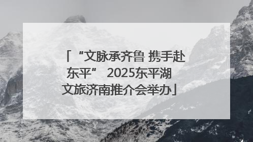 “文脉承齐鲁 携手赴东平” 2025东平湖文旅济南推介会举办