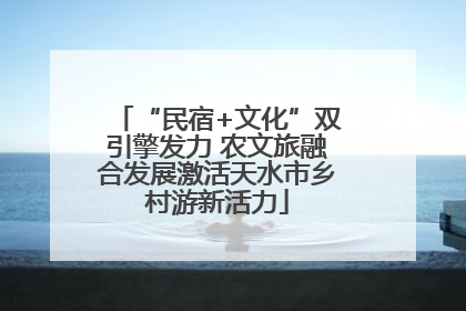 “民宿+文化”双引擎发力 农文旅融合发展激活天水市乡村游新活力