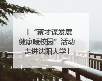 “聚才谋发展 健康暖校园”活动走进沈阳大学