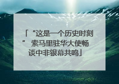 “这是一个历史时刻” 索马里驻华大使畅谈中非银幕共鸣