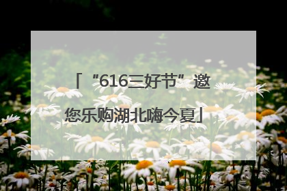 “616三好节”邀您乐购湖北嗨今夏