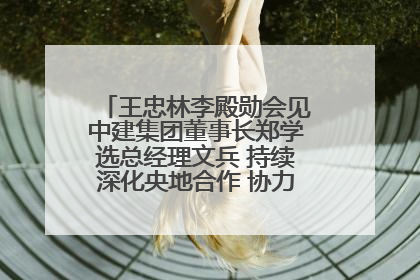 王忠林李殿勋会见中建集团董事长郑学选总经理文兵 持续深化央地合作 协力推动支点建设