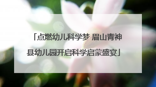 点燃幼儿科学梦 眉山青神县幼儿园开启科学启蒙盛宴