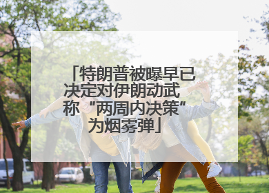特朗普被曝早已决定对伊朗动武 称“两周内决策”为烟雾弹