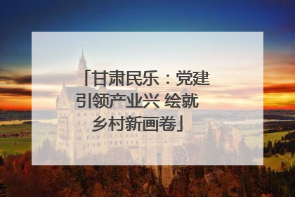 甘肃民乐：党建引领产业兴 绘就乡村新画卷