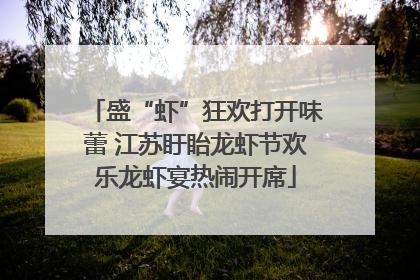 盛“虾”狂欢打开味蕾 江苏盱眙龙虾节欢乐龙虾宴热闹开席