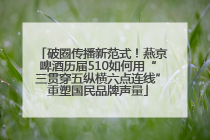 破圈传播新范式！燕京啤酒历届510如何用“三贯穿五纵横六点连线”重塑国民品牌声量