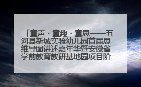 童声・童趣・童思——五河县新城实验幼儿园首届思维导图讲述嘉年华暨安徽省学前教育教研基地园项目阶段性成果展示活动