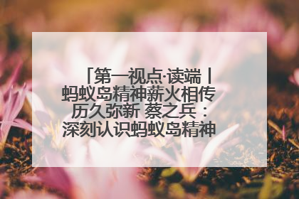 第一视点·读端丨蚂蚁岛精神薪火相传历久弥新 蔡之兵：深刻认识蚂蚁岛精神的“精气神”