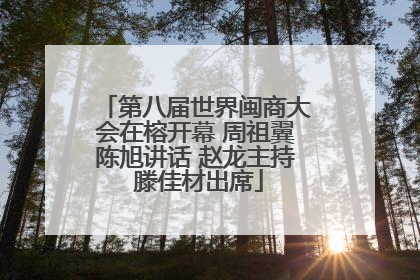 第八届世界闽商大会在榕开幕 周祖翼陈旭讲话 赵龙主持 滕佳材出席
