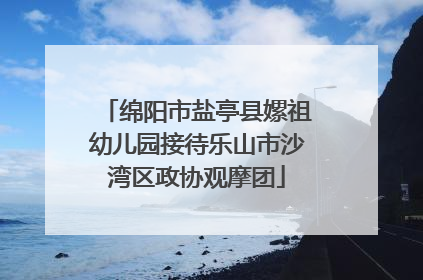 绵阳市盐亭县嫘祖幼儿园接待乐山市沙湾区政协观摩团