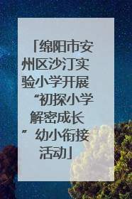 绵阳市安州区沙汀实验小学开展“初探小学 解密成长”幼小衔接活动