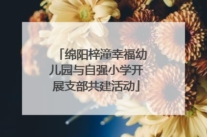 绵阳梓潼幸福幼儿园与自强小学开展支部共建活动
