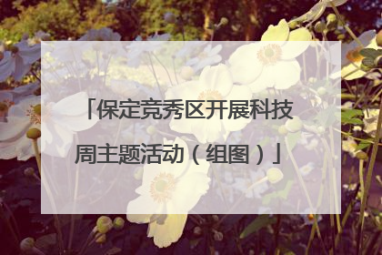 保定竞秀区开展科技周主题活动（组图）