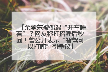 余承东被偶遇“开车睡着”？网友称打招呼后秒回！曾公开表示“智驾可以打盹”引争议