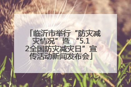 临沂市举行“防灾减灾情况”暨 “5.12全国防灾减灾日”宣传活动新闻发布会