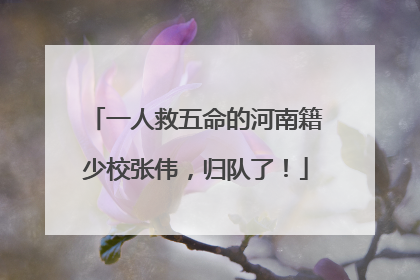 一人救五命的河南籍少校张伟，归队了！