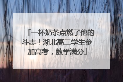 一杯奶茶点燃了他的斗志！湖北高二学生参加高考，数学满分