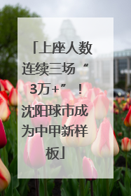 上座人数连续三场“3万+”！沈阳球市成为中甲新样板