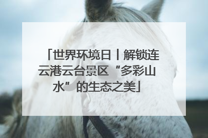 世界环境日丨解锁连云港云台景区“多彩山水”的生态之美