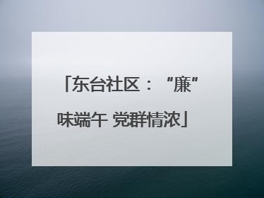 东台社区：“廉”味端午 党群情浓