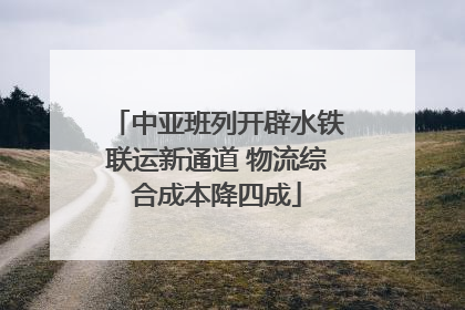 中亚班列开辟水铁联运新通道 物流综合成本降四成
