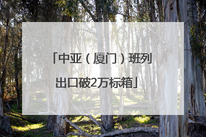 中亚（厦门）班列出口破2万标箱