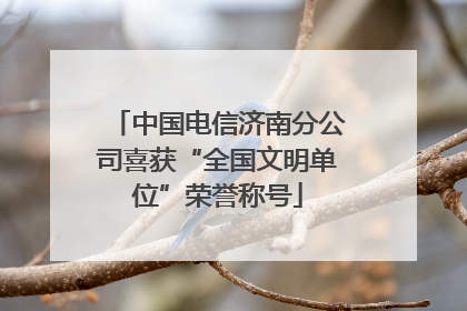 中国电信济南分公司喜获“全国文明单位”荣誉称号