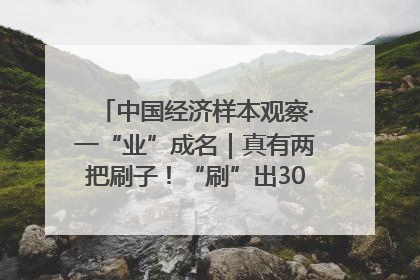 中国经济样本观察·一“业”成名｜真有两把刷子！“刷”出30亿级“颜值经济”