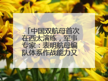 中国双航母首次在西太演练，军事专家：表明航母编队体系作战能力又上新台阶