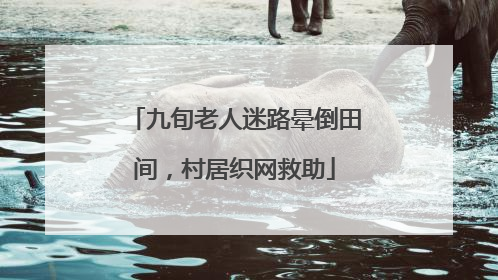 九旬老人迷路晕倒田间，村居织网救助