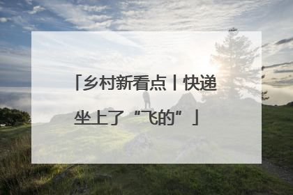 乡村新看点丨快递坐上了“飞的”