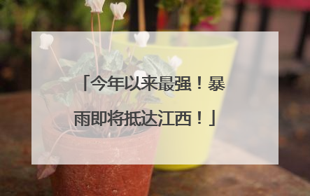 今年以来最强！暴雨即将抵达江西！