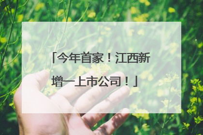今年首家！江西新增一上市公司！