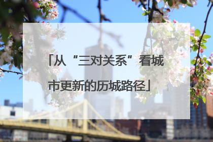 从“三对关系”看城市更新的历城路径