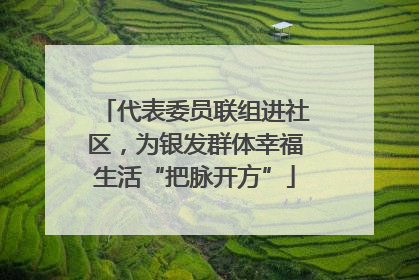 代表委员联组进社区，为银发群体幸福生活“把脉开方”