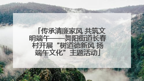 传承清廉家风 共筑文明端午——舞阳街道长春村开展“树道德新风 扬端午文化”主题活动