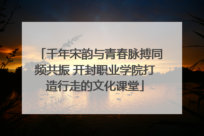 千年宋韵与青春脉搏同频共振 开封职业学院打造行走的文化课堂