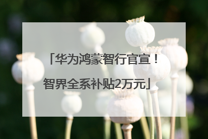 华为鸿蒙智行官宣！智界全系补贴2万元